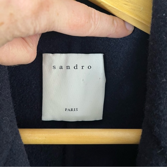 SANDRO PARIS Navie Double-Faced Chest Patch Wool Blazer - Picture 9 of 13